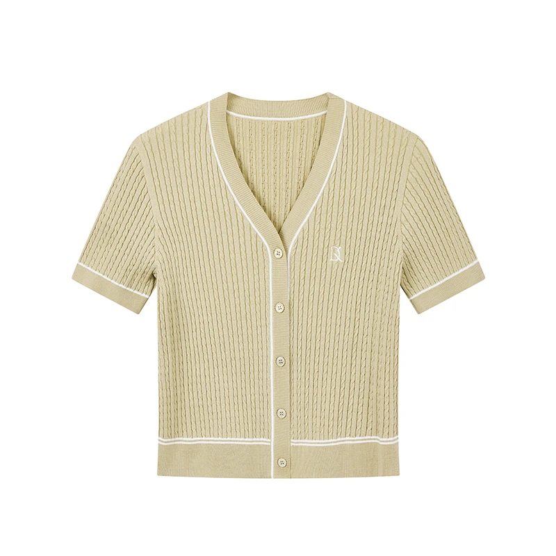 【九月专属】时尚绞花针织衫W6522