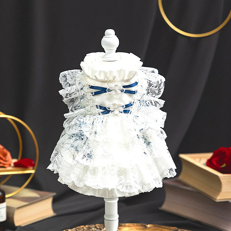 安贝妮宠物衣服夏季防掉毛幼犬裙子小型犬约克夏狗狗连身裙公主裙