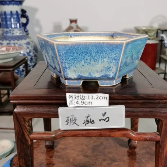 手工手绘釉盆大徳堂