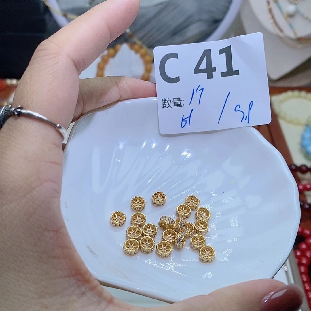 水晶珠宝半成品银S925镶嵌C41