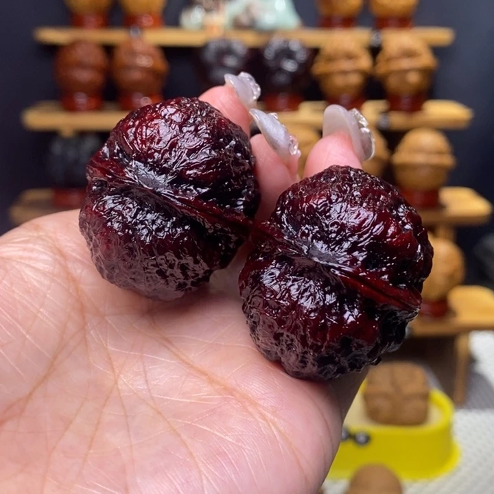 文玩核桃把件方头蝉40号