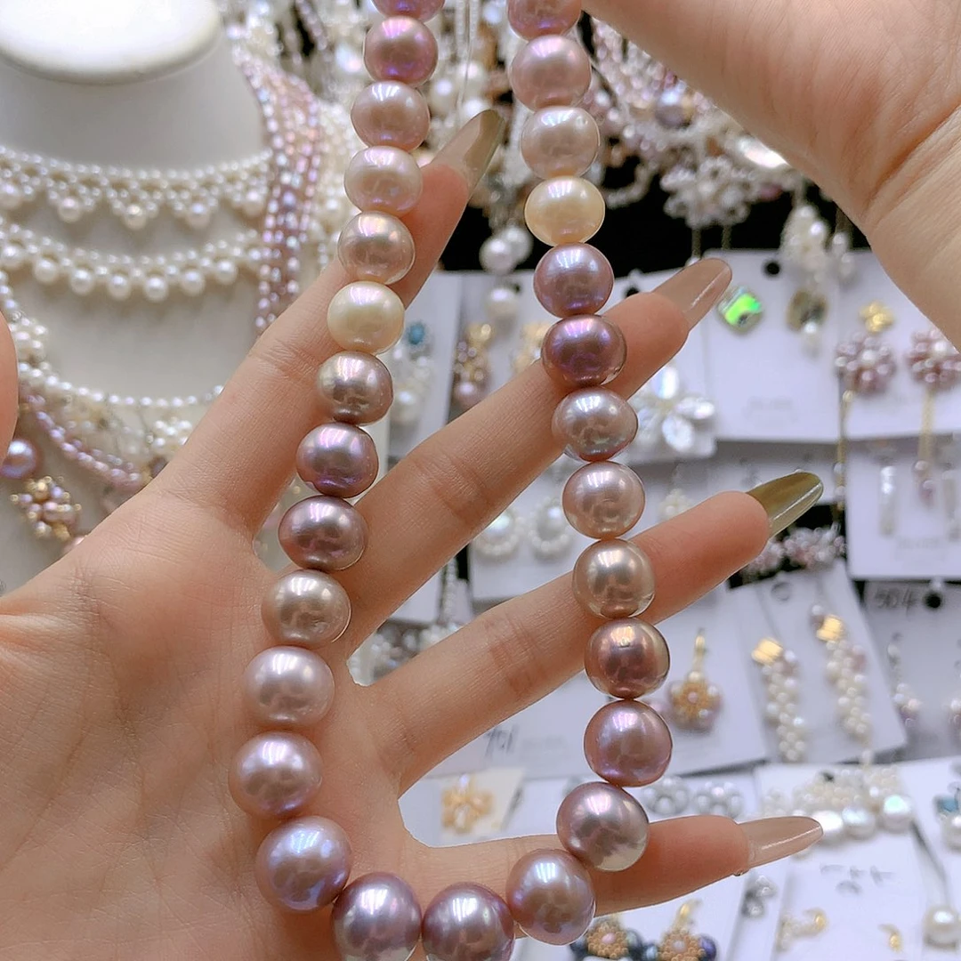 银S925镶嵌耳饰淡水珍珠C****o