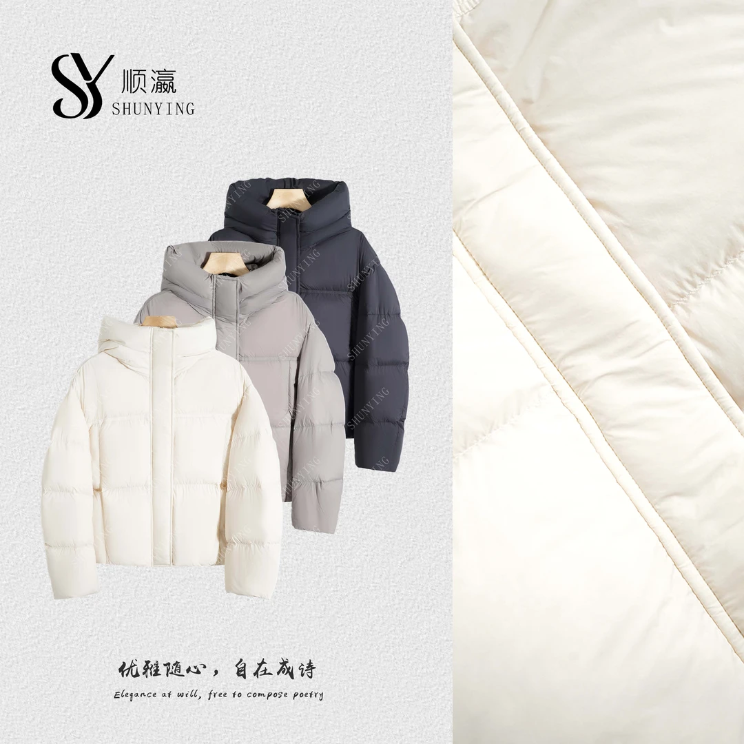 【仟娜】温暖舒适~简约休闲洋气显白时尚连帽羽绒服SY76YRF25419