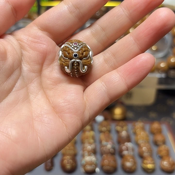 繁***世手串紫金鼠像神单子高端款镶嵌银定制款