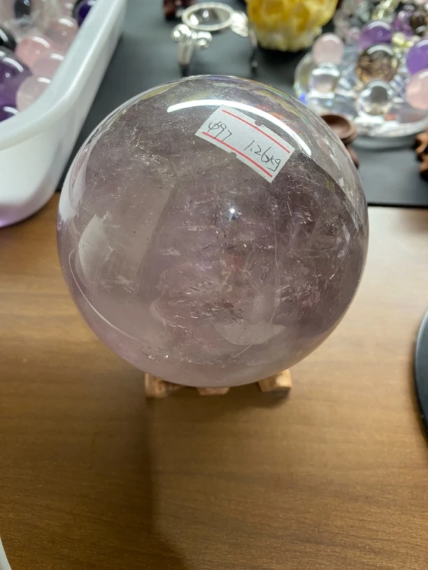 天然紫水晶球卡97A069