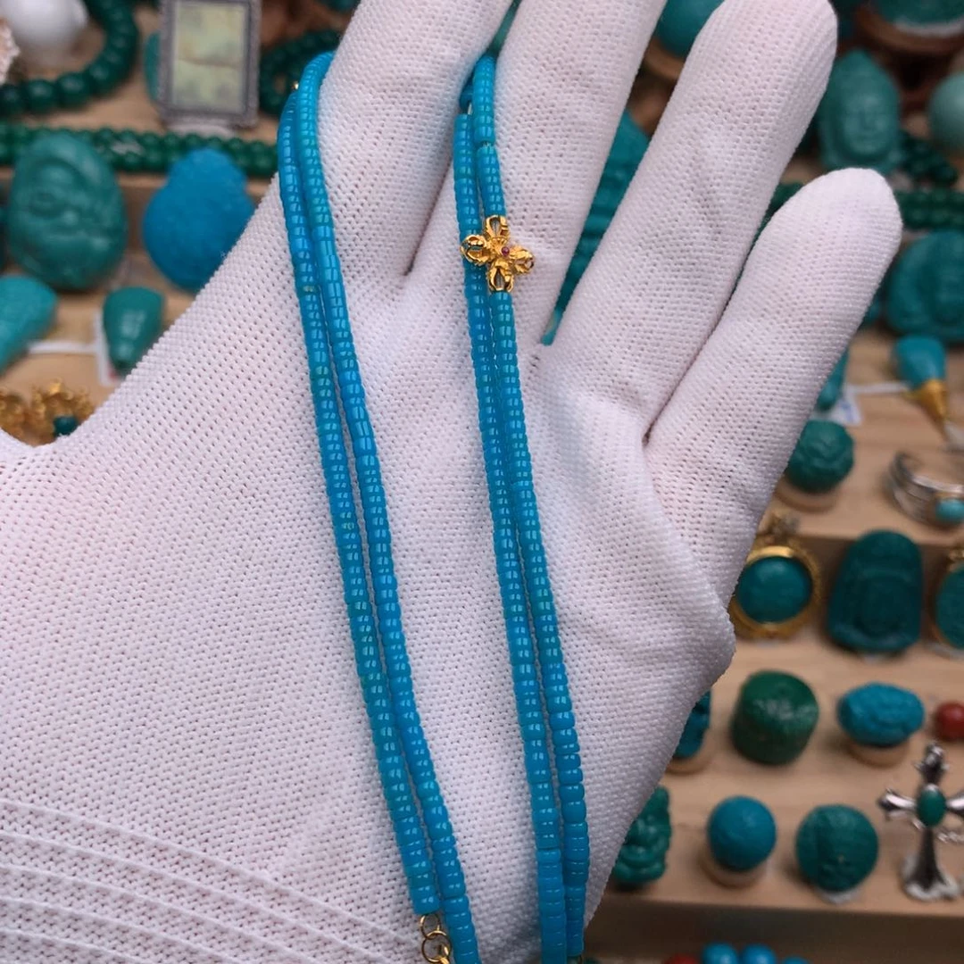 未镶嵌绿松石珠宝奇石3mm