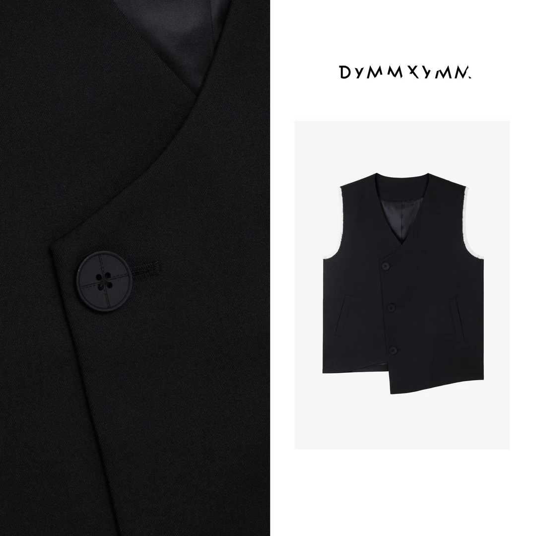 【DYMMXYMM】- 夏款极简风百搭显瘦羊毛毛边马甲-5SSK61038