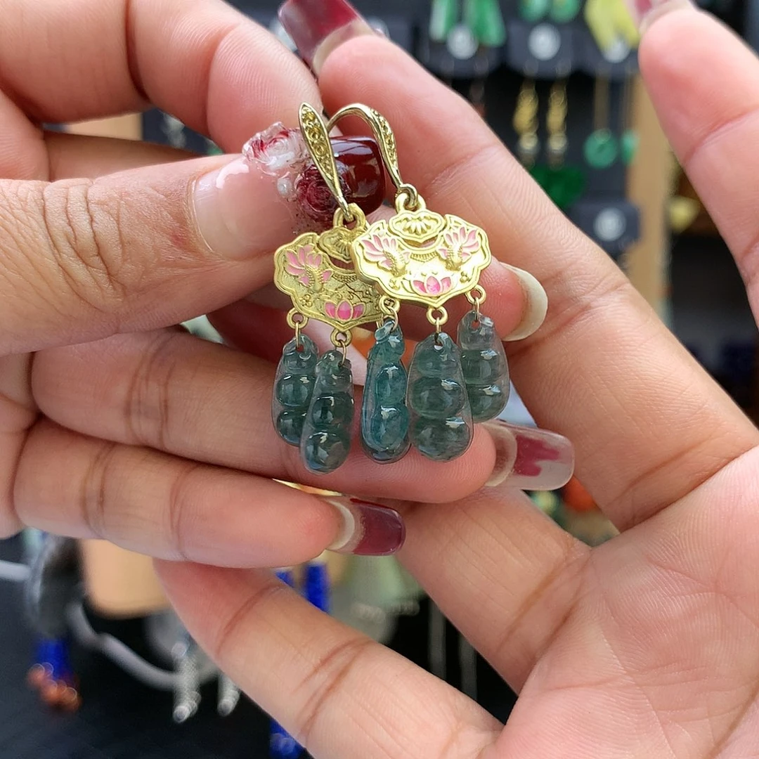 【闪购商品】翡翠耳饰未镶嵌耳坠