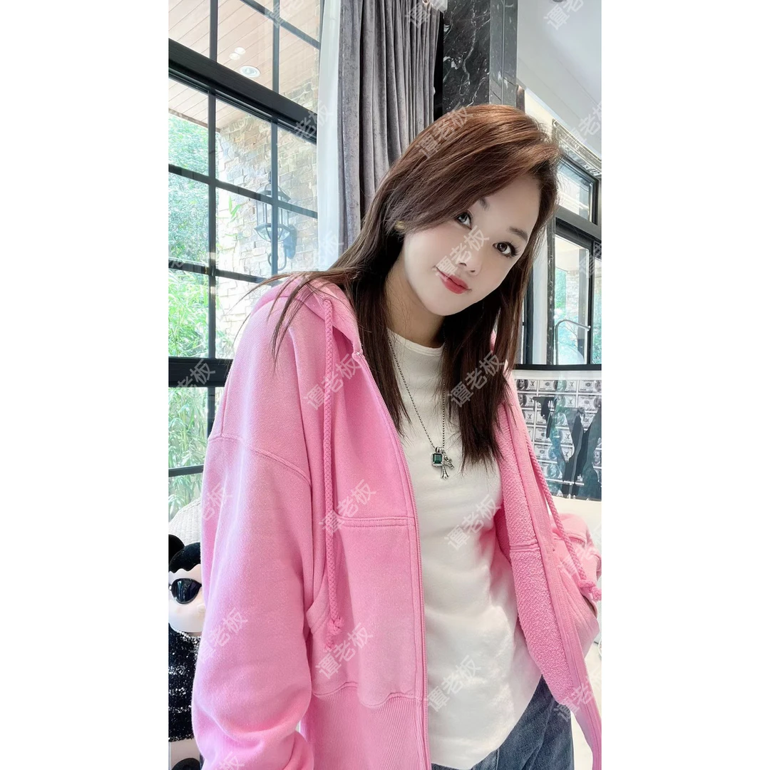 上衣2025秋冬新款外搭慵懒风外套ins女外套穿搭MK连帽43030