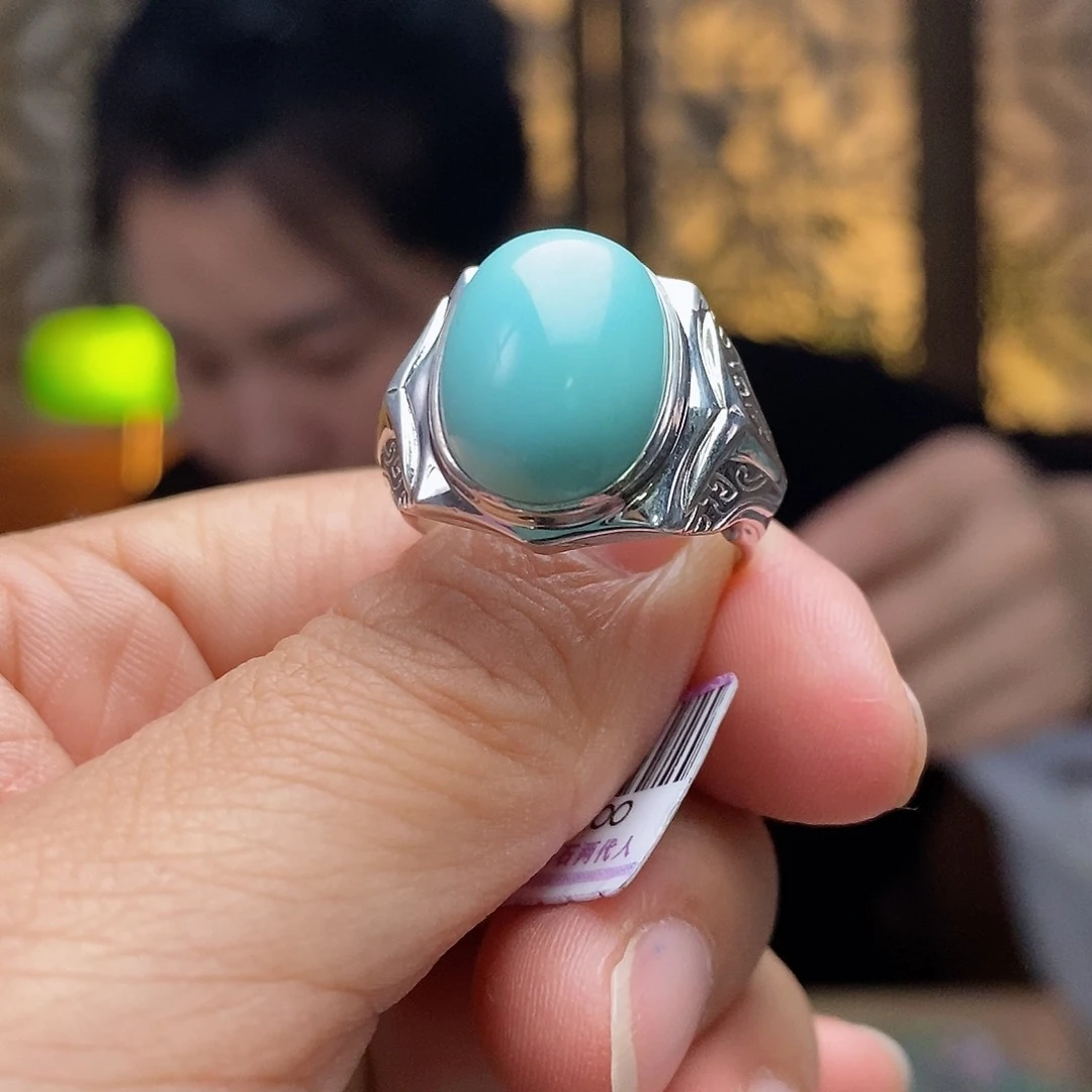 银S925镶嵌绿松石珠宝奇石