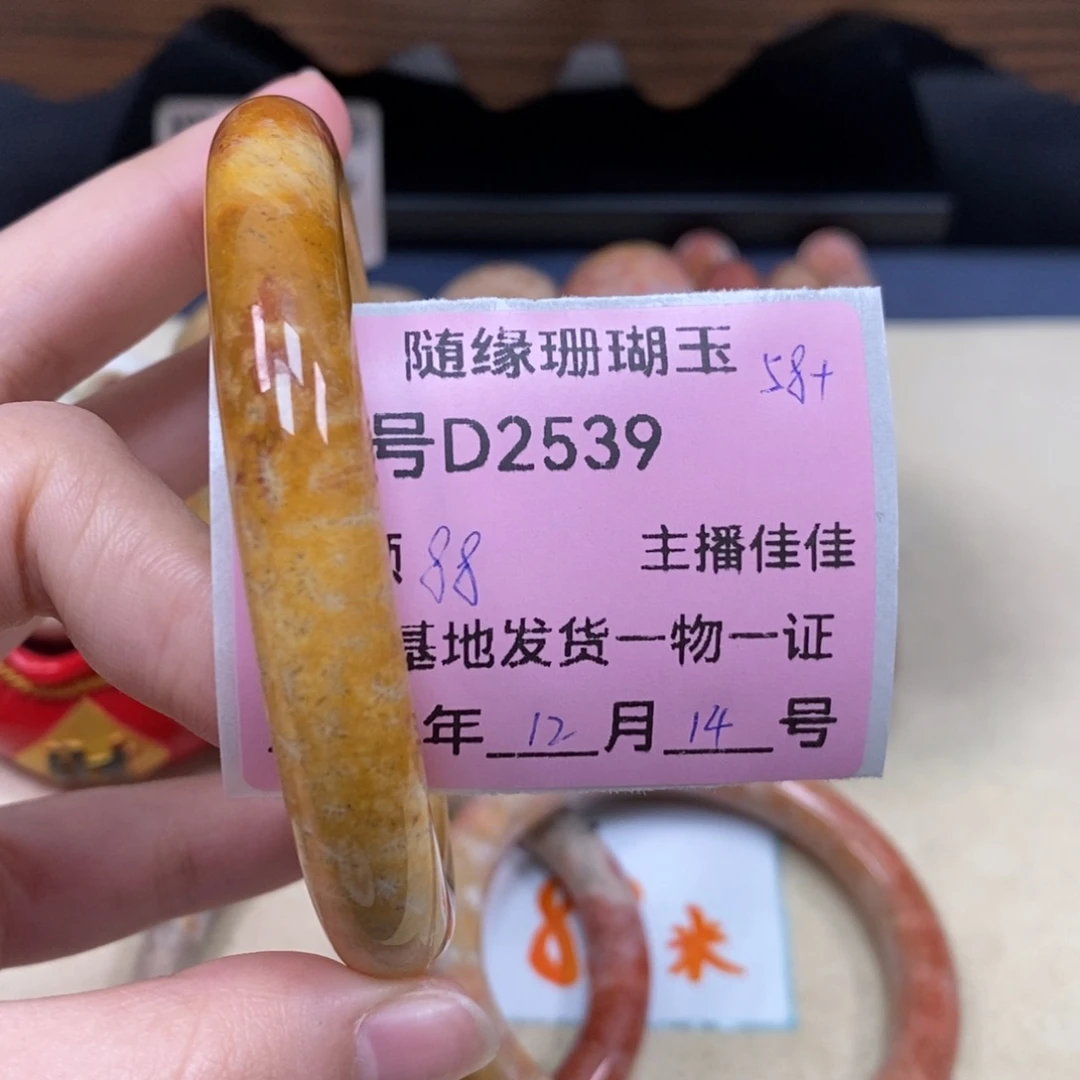 未镶嵌D2539硅化珊瑚（珊瑚玉）凯*粒