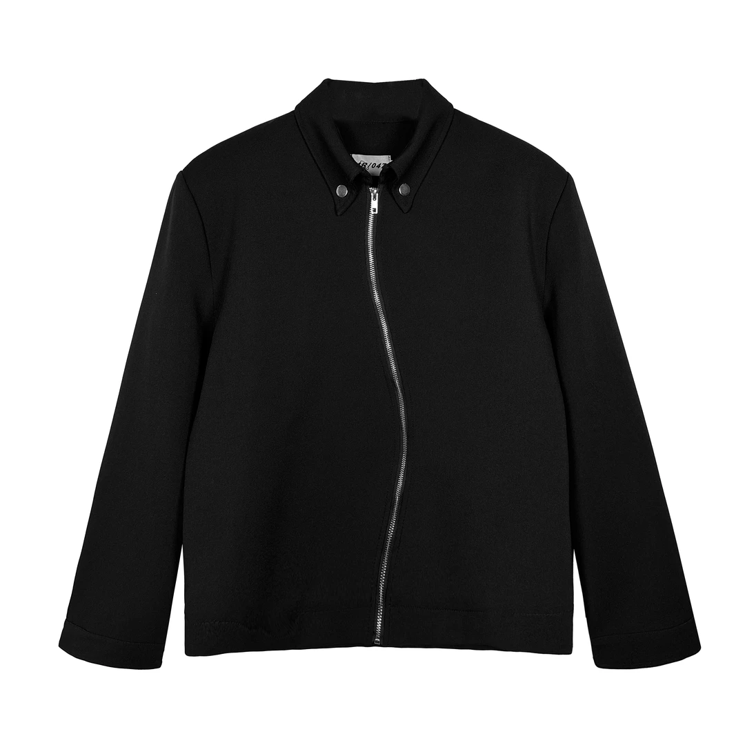 【S蛇形拉链】美式翻领夹克男宽松休闲cleanfit高级感外套