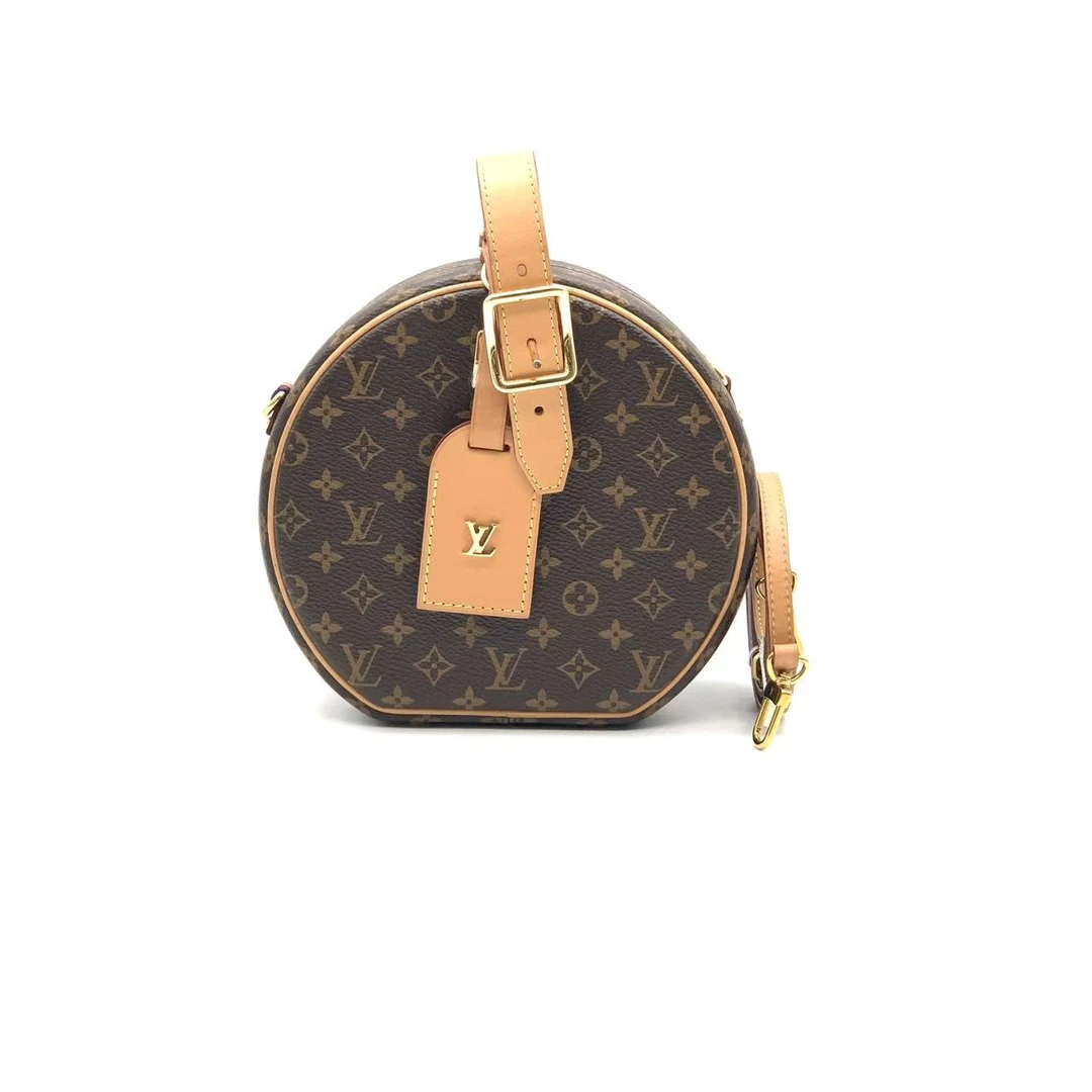 95新 LouisVuitton/路易威登 【安则专属】老花硬圆饼包
