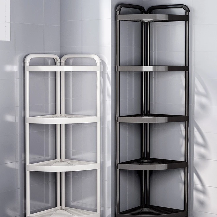 透明厨房落地多层三角厕所置物架转角架子浴室卫生间收纳