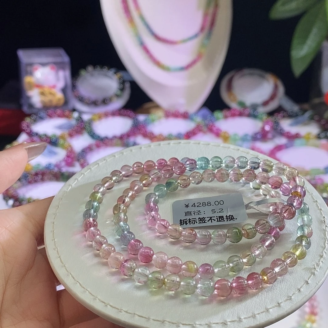 未镶嵌手链碧玺西瓜