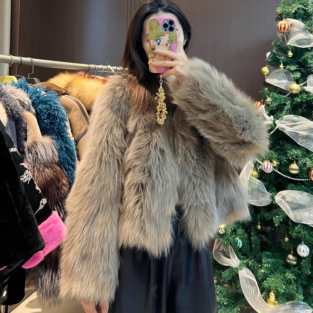 实体清货！皮毛一体外套77858FE