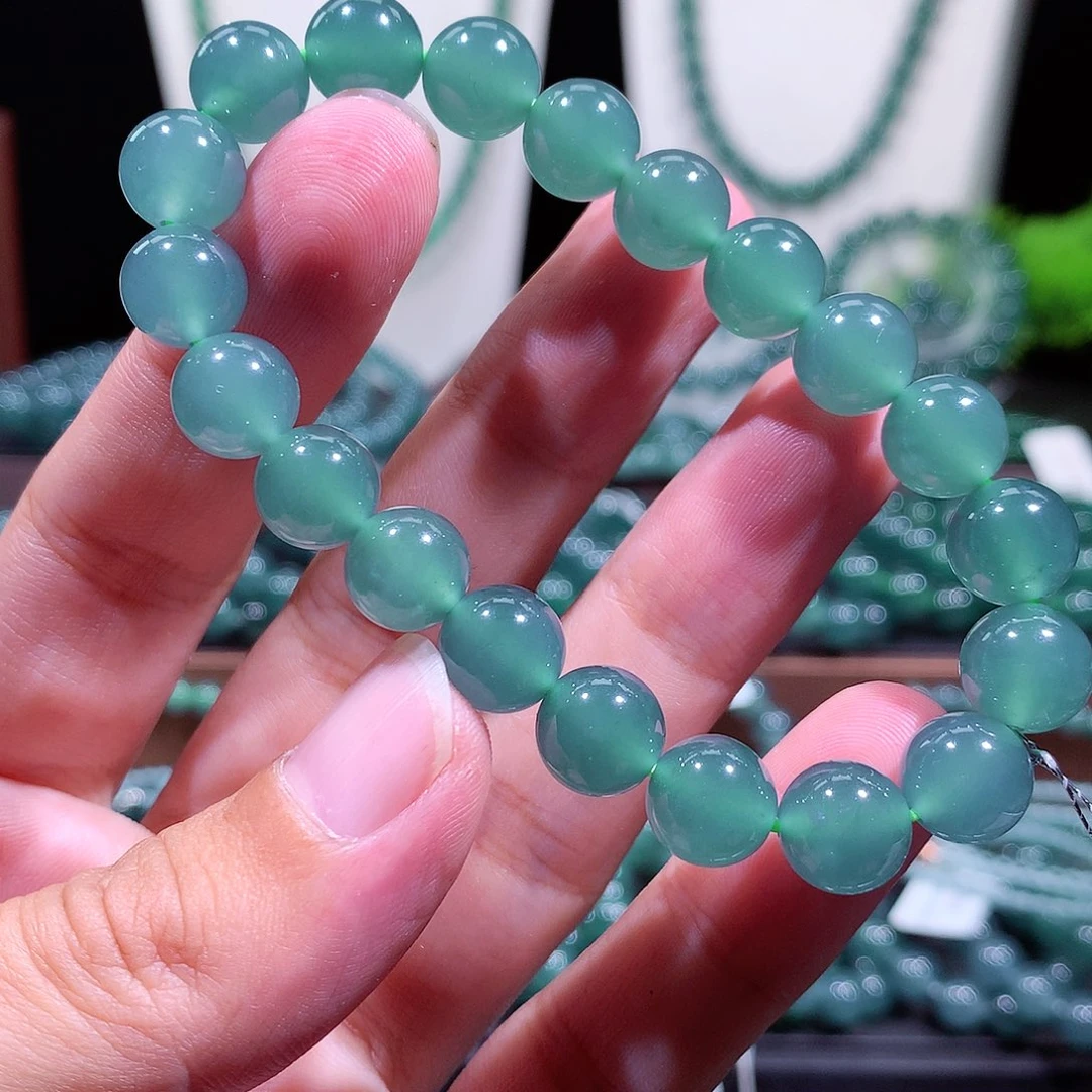 翡翠未镶嵌手链天然a货翡翠手串9.8