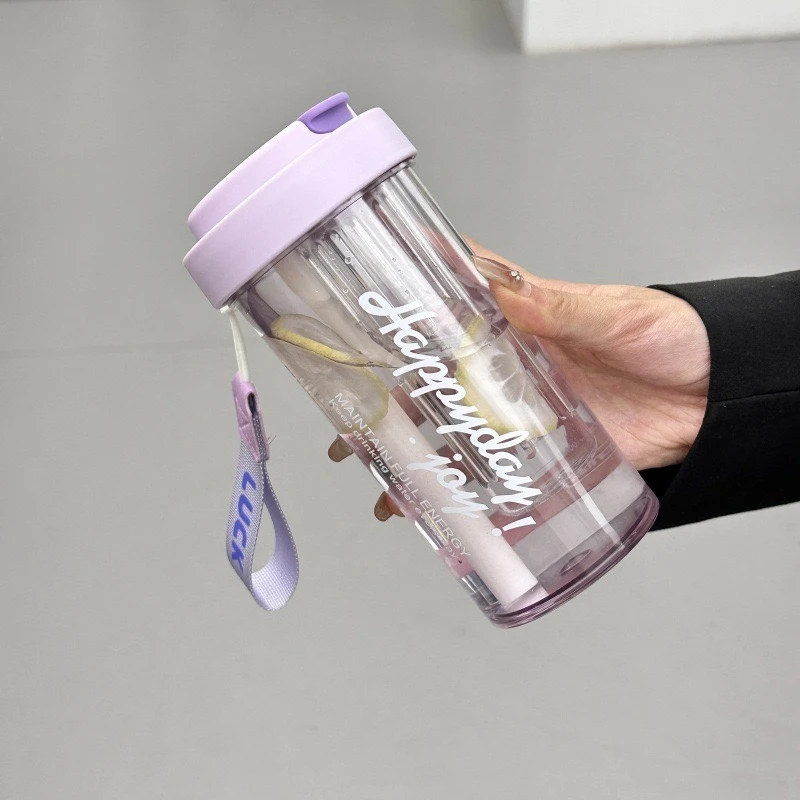 【红姐自营】花茶刻度杯紫色600ml
