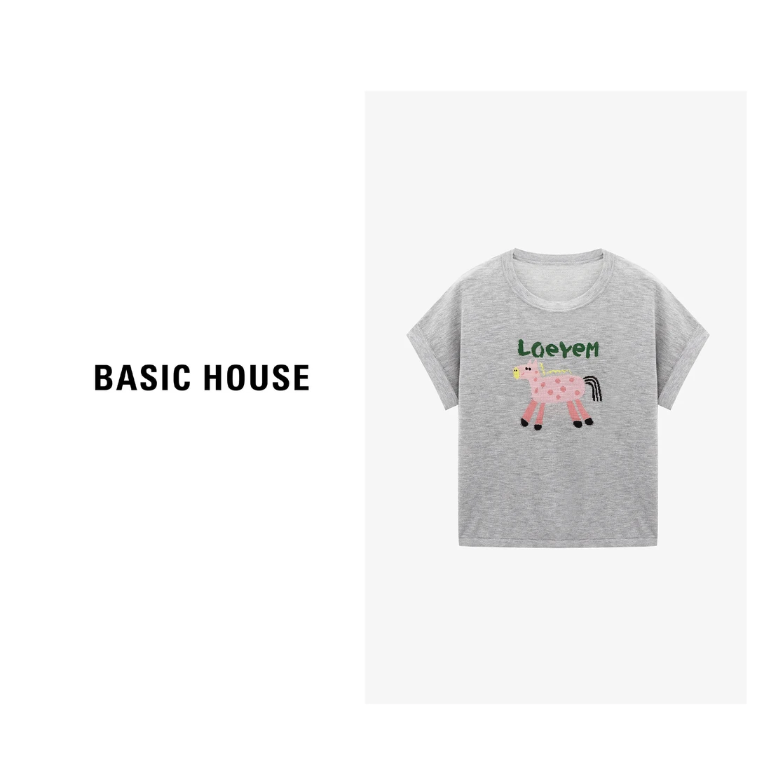 Basic House/百家好夏季女装千金气质洋气时髦针织衫-B0625B51582