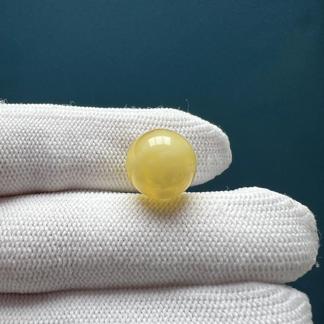 A1721 天然原矿蜜蜡 圆珠12.1mm 支持鉴定假一罚十