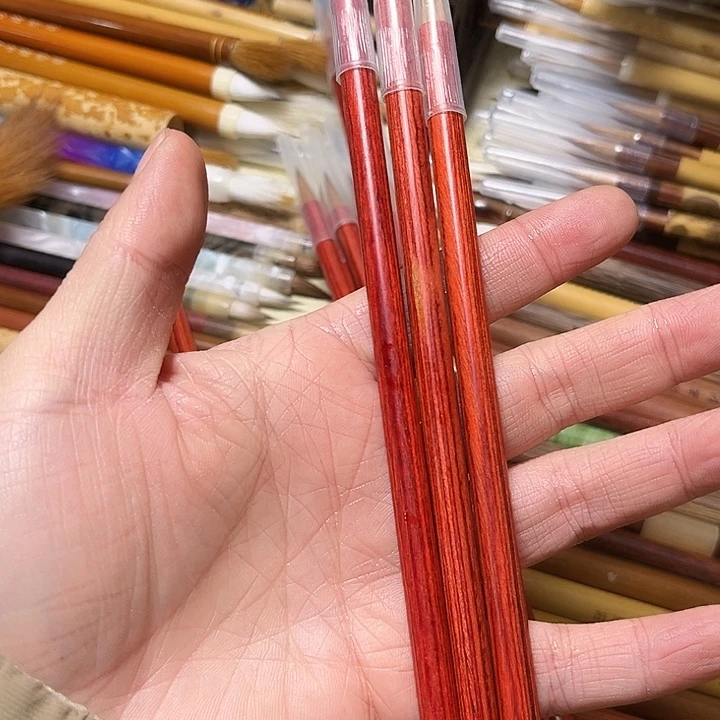 2.1狼毫红檀笔杆3支