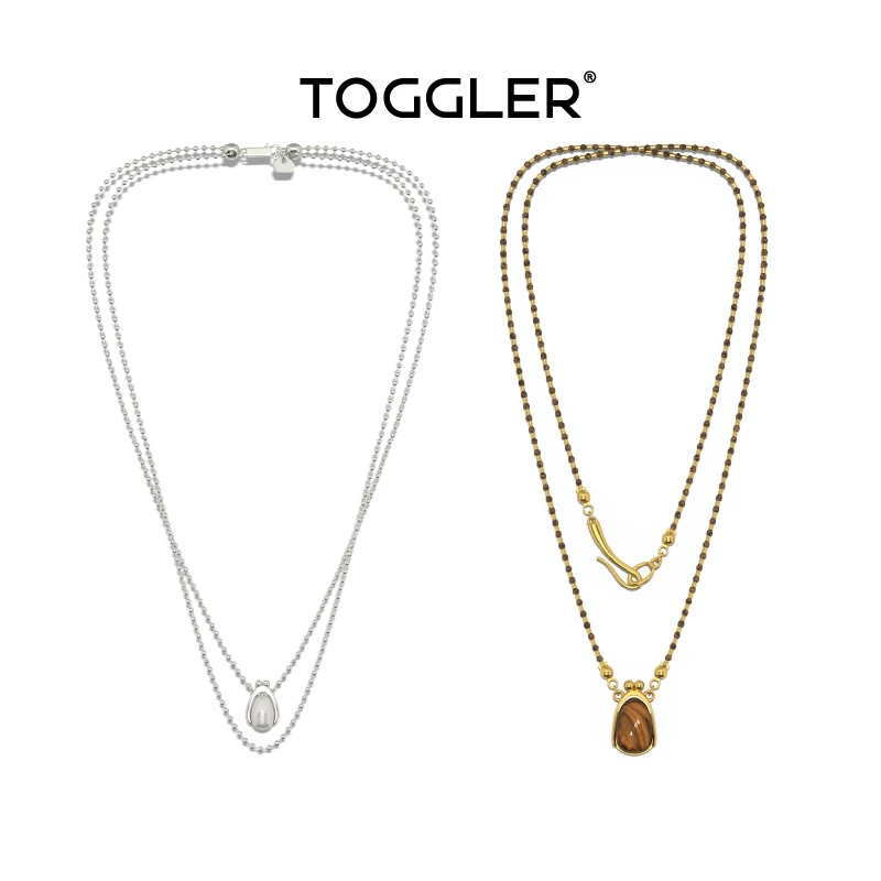 TOGGLER/托格乐 铜合金仿水晶项链 迷你系列长款口金包项链