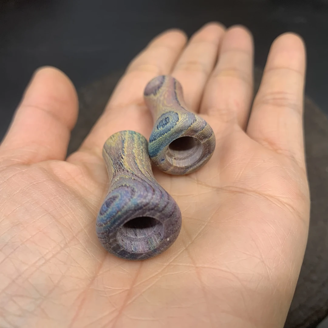 网秋粒手搓 水滴轮稳定木握丸S/D牌通用常规款一对 网秋粒diy