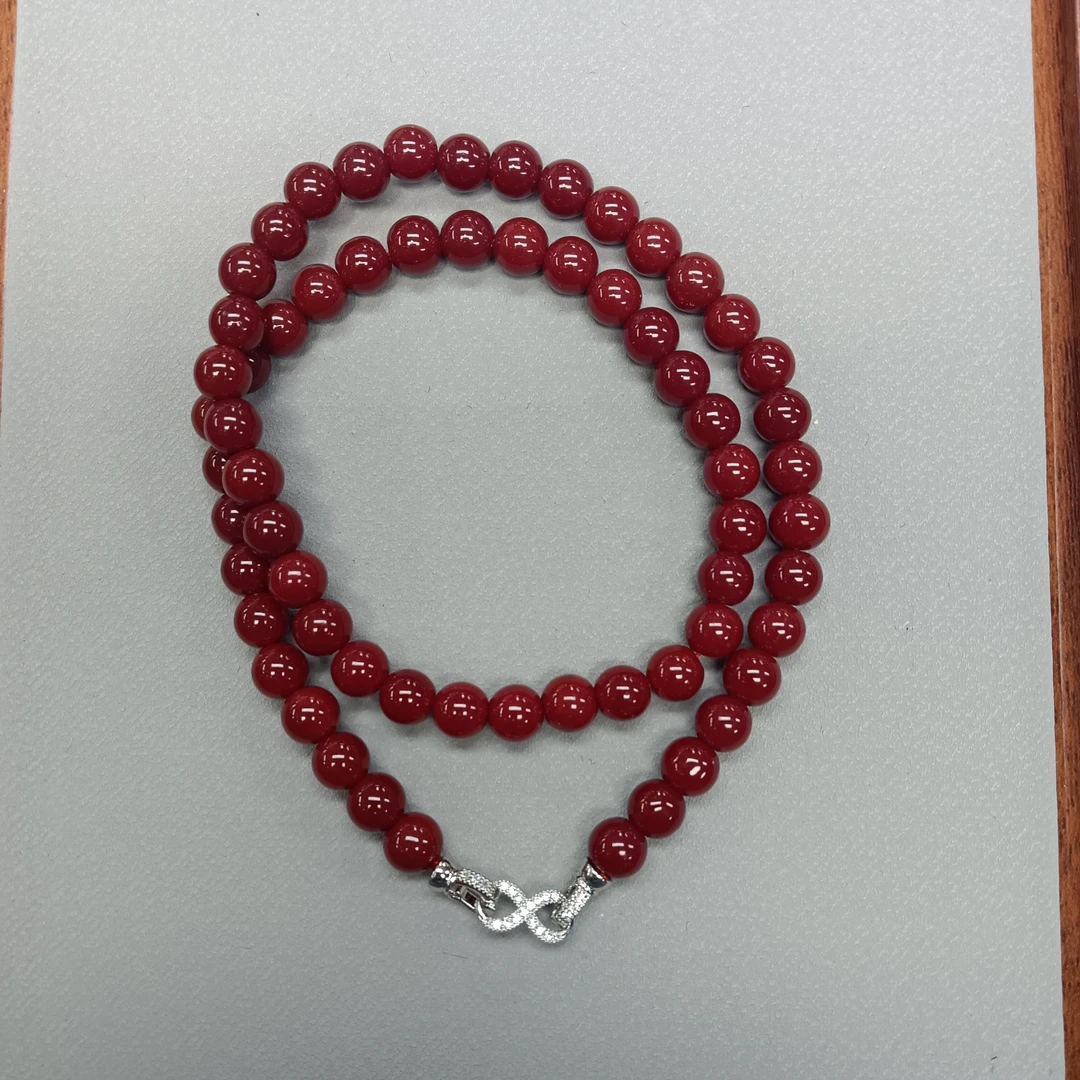 2032号牛红色8mm妈妈链