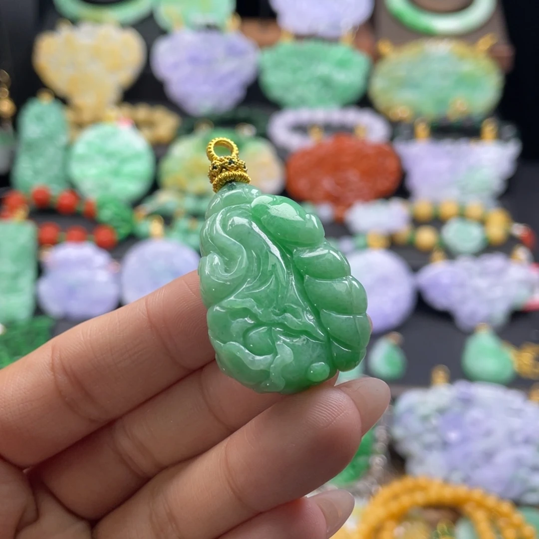 翡翠未镶嵌颈饰代编织