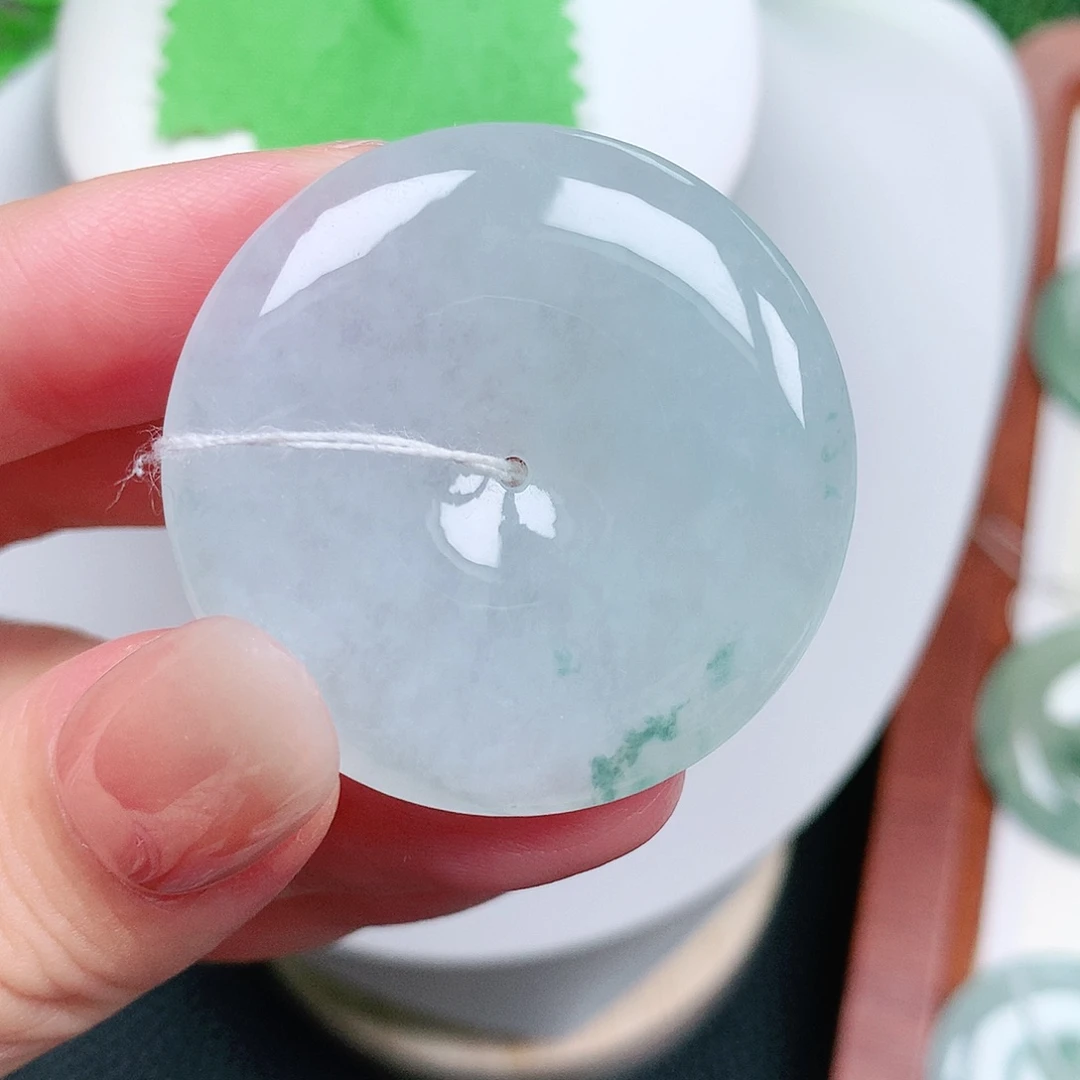 翡翠未镶嵌颈饰平安37.7-6.4