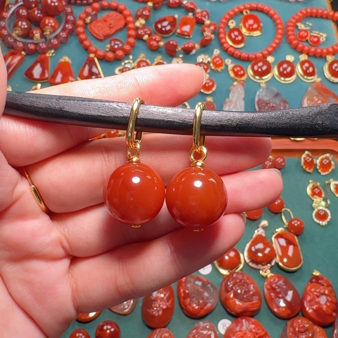 银S925镶嵌南红南红玛瑙