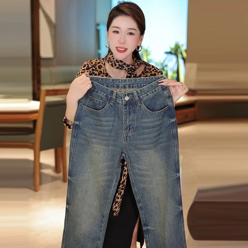 2025秋季新款美式高街男士牛仔裤宽松休闲百搭显瘦显高直筒裤男款