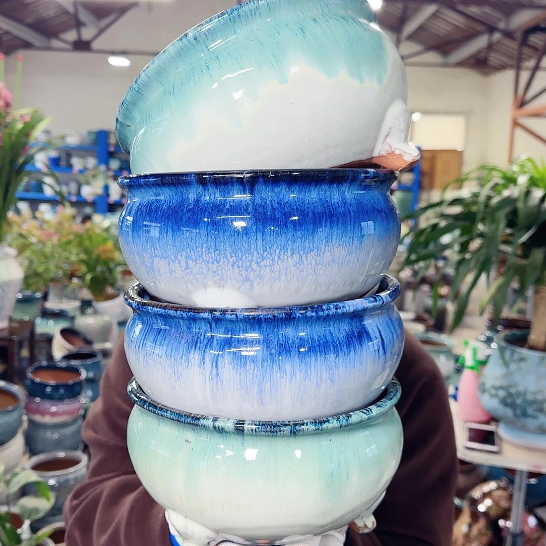 花盆紫砂高11口19.5 微瑕