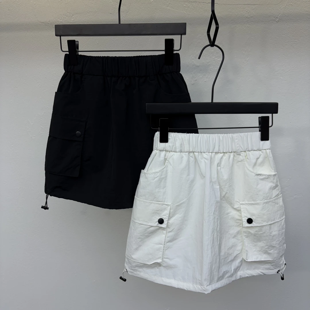 立体口袋防走光内衬百搭包臀工装短裙95813