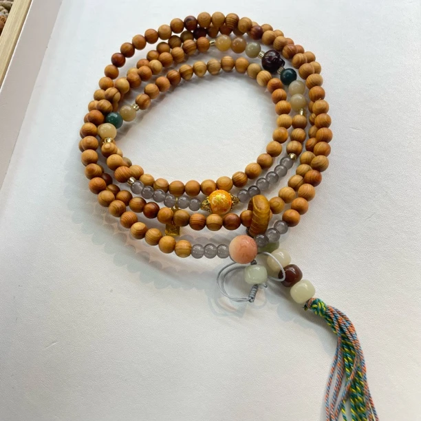 8mm崖柏糖葫芦色系跑圈斜挎链C210 hn