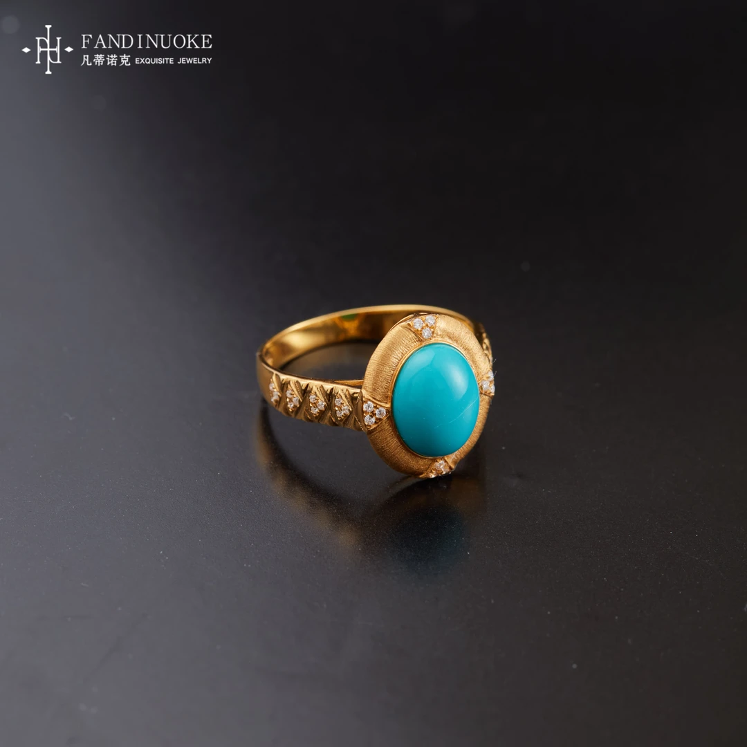 L【加加专属】 18K绿松戒指多样性发一#XYMD139001020K