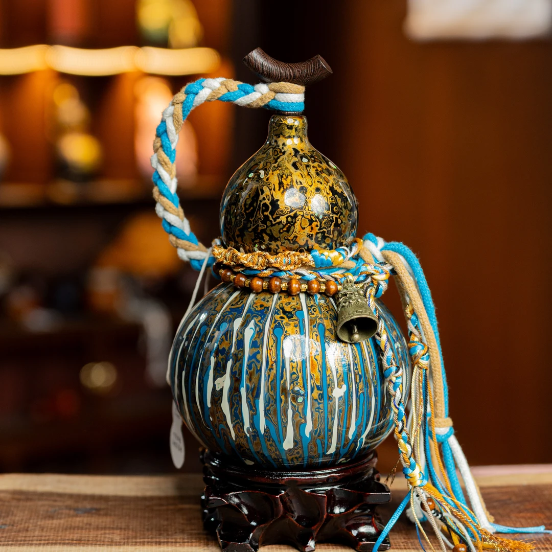 S22神话级蓝金渐变大漆酒葫芦