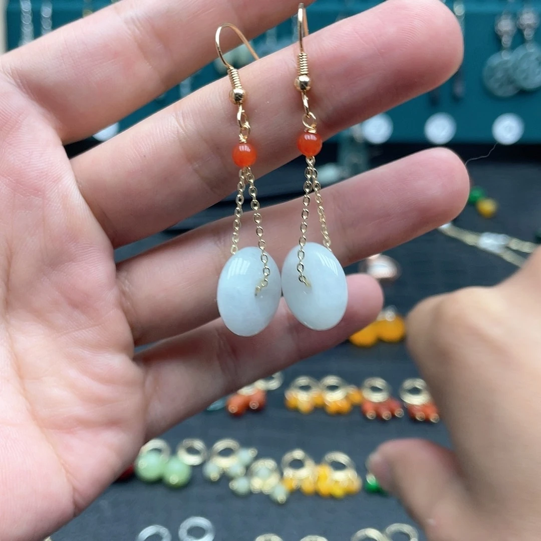 未镶嵌翡翠耳饰0086