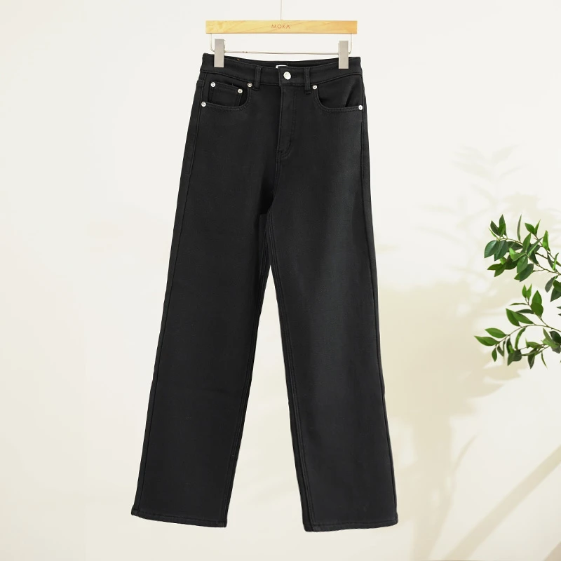 瑞士单加绒直筒女士牛仔裤（241908）2361