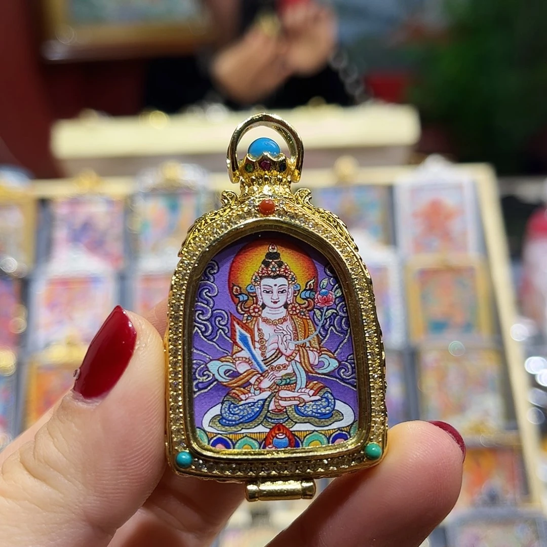 银S925热贡艺术唐卡虚空藏