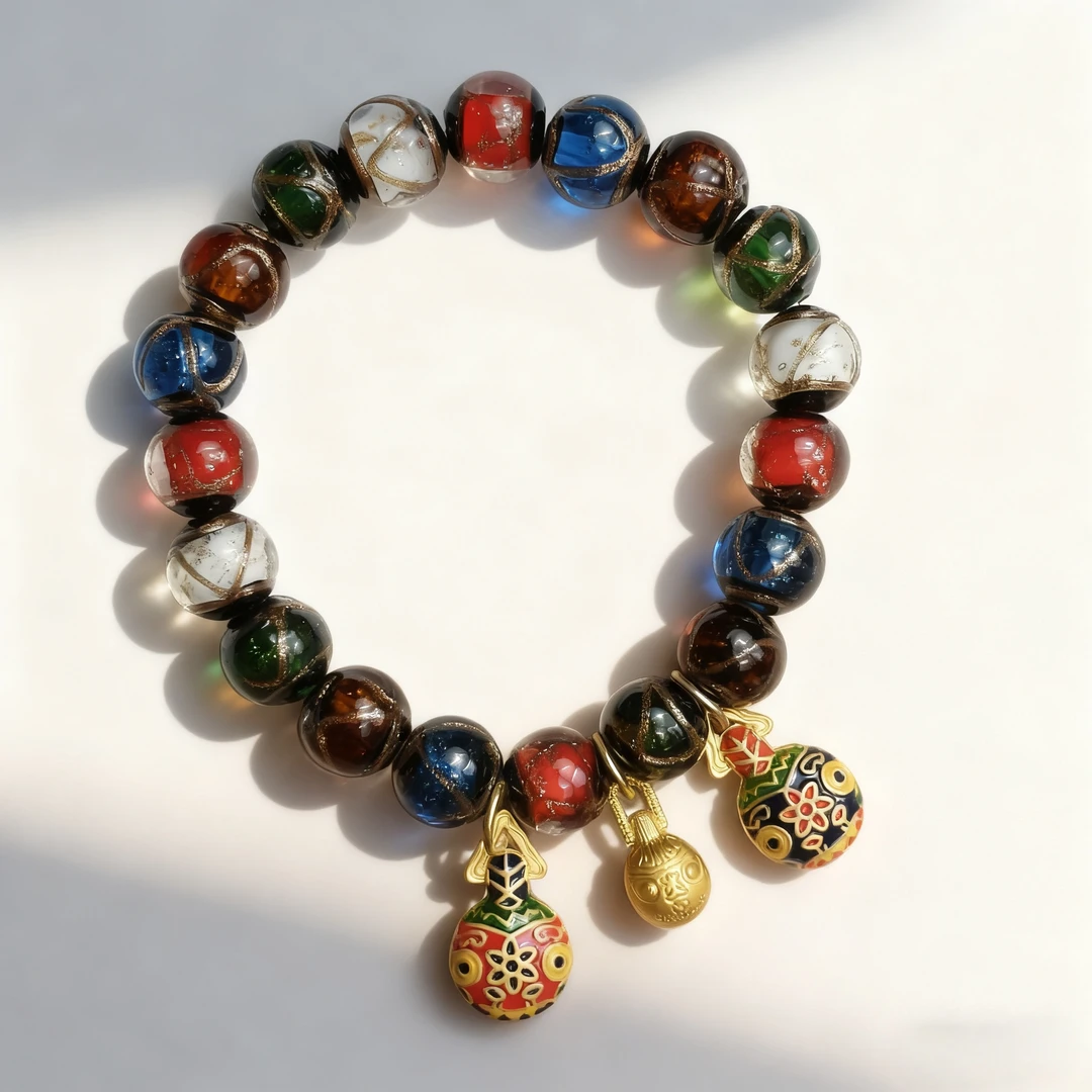 吞金兽多宝香灰琉璃单圈 精品手串 无礼盒 S 0534