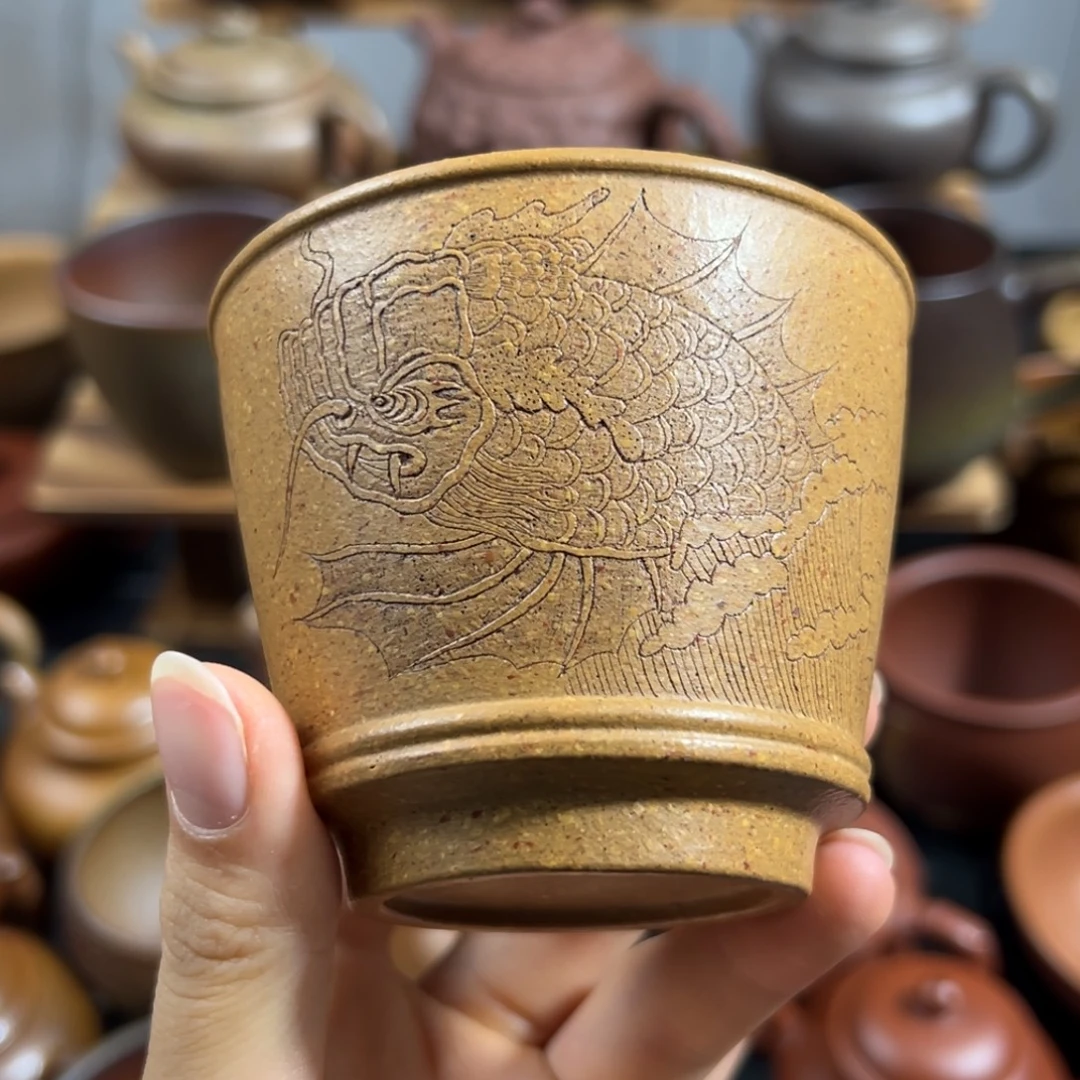 茶杯紫砂老段泥主人杯