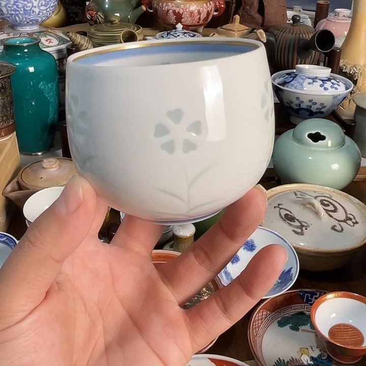 瓷片文山玲珑杯子好看