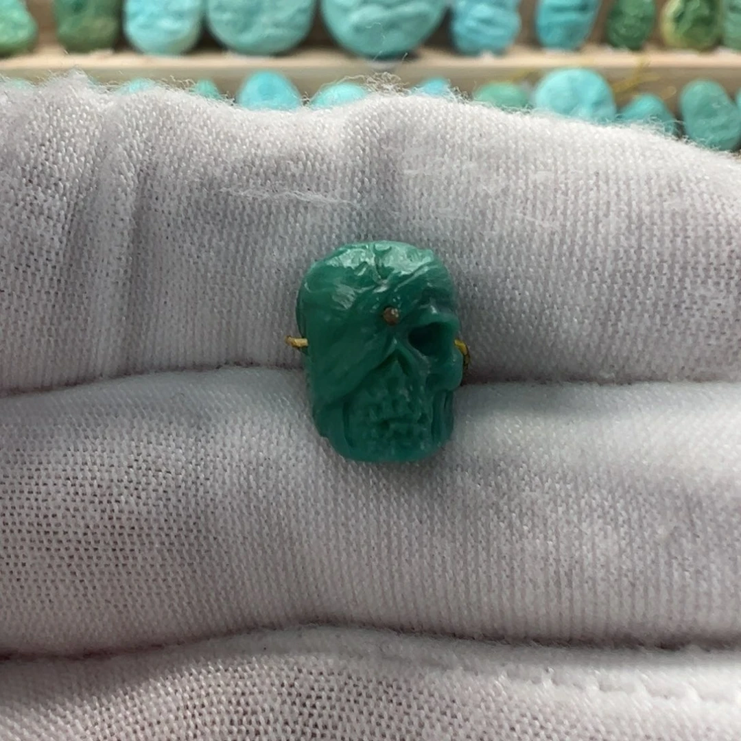 未镶嵌绿松石骷髅10.7mm