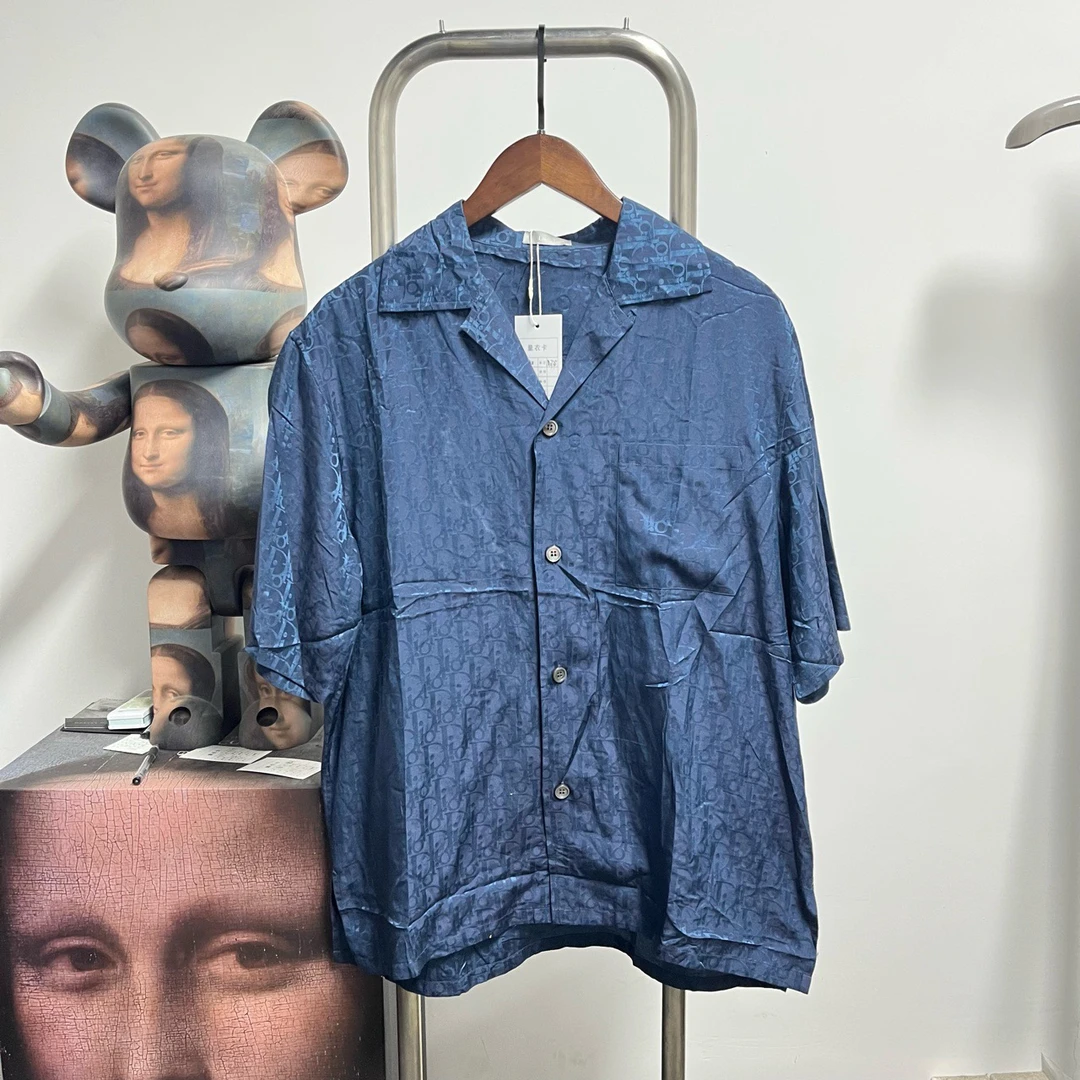 99新 DIOR/迪奥 满印短袖衬衫 M0725 尺码：40 衣长68 胸围58