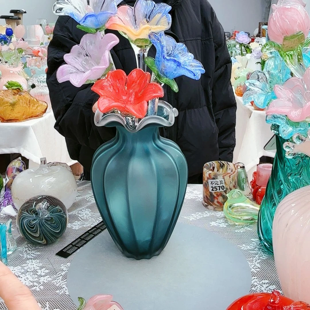 福利不退不换琉璃花瓶艺术品