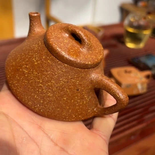 紫砂茶壶瓜****子红降坡28目全手工制作110c c零添加