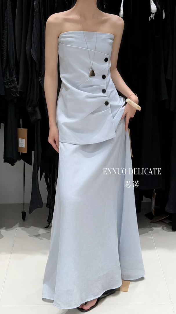 恩诺极简风显瘦百搭半身裙 T2269（福福）