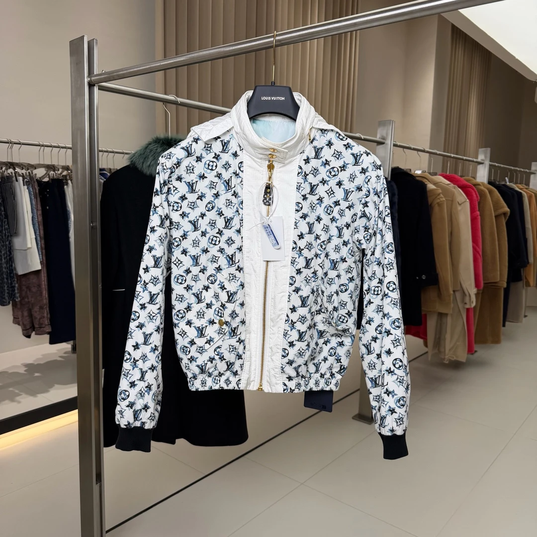 未使用 LouisVuitton/路易威登 双面穿蓝白冲锋衣 36码 GM004896