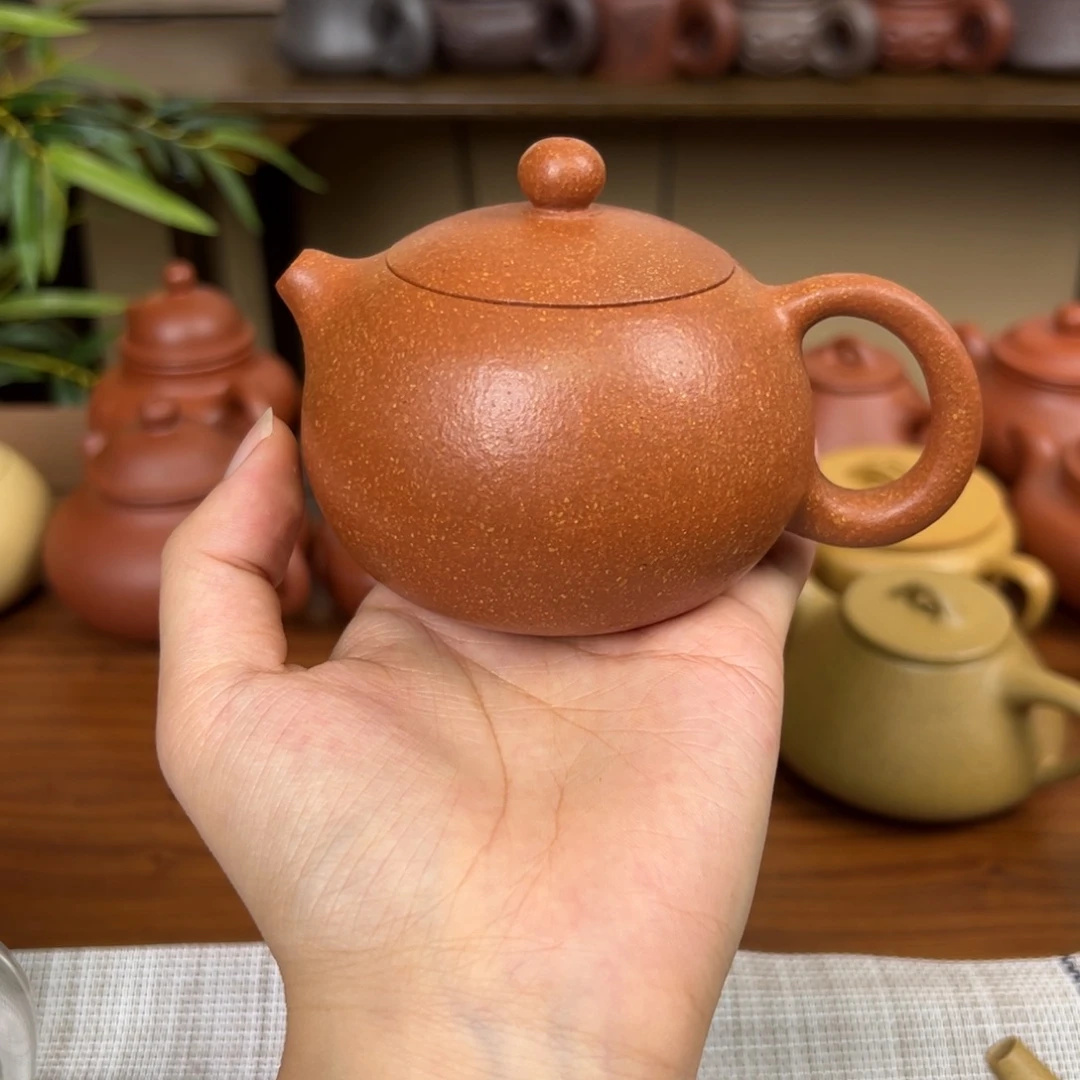 茶壶紫砂紫砂壶西施壶黄降坡180cc微瑕